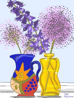 Blue Vase Yelllow Vase / Stinking Iris