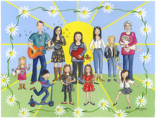 Family Portrait Illustration Commission